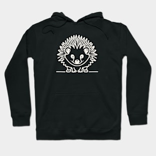 Cute hedgehog drawing lineart for black Hoodie